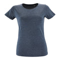 Denim meliert - Front - SOLS Damen T-Shirt, kurzärmlig