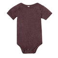 Rotbraun meliert - Front - Bella + Canvas Baby Jersey Kurzarm Body