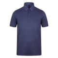 Marineblau - Front - Henbury Herren Stretch Mikrofine Pique Polo Shirt