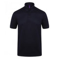 Oxford Marineblau - Front - Henbury Herren Stretch Mikrofine Pique Polo Shirt