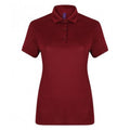 Burgunder - Front - Henbury Damen Stretch-Poloshirt, kurzärmlig