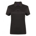 Dunkelgrau - Front - Henbury Damen Stretch-Poloshirt, kurzärmlig