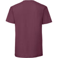 Burgunder - Back - Fruit Of The Loom Herren Premium T-Shirt