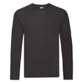 Schwarz - Front - Fruit Of The Loom Herren Original T-Shirt, langärmlig