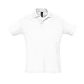 Weiß - Front - SOLS Herren Summer II Pique Polo-Shirt, Kurzarm