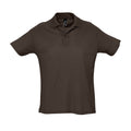 Schokolade - Front - SOLS Herren Summer II Pique Polo-Shirt, Kurzarm