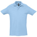 Himmelblau - Front - SOLS Herren Spring II Polo-Shirt, Kurzarm