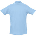 Himmelblau - Back - SOLS Herren Spring II Polo-Shirt, Kurzarm