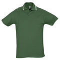 Grün-Weiß - Front - SOLS Herren Practice Pique Polo-Shirt, Kurzarm