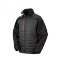 Schwarz-Rot - Front - Result Herren Softshelljacke Compass gefüttert