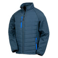 Marineblau-Königsblau - Front - Result Herren Softshelljacke Compass gefüttert