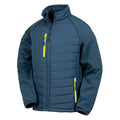 Marineblau-Gelb - Front - Result Herren Softshelljacke Compass gefüttert