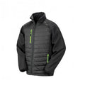 Schwarz-Limette - Front - Result Herren Softshelljacke Compass gefüttert