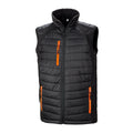 Schwarz-Orange - Front - Result Herren Softshell-Weste Compass gefüttert