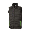 Schwarz-Limette - Front - Result Herren Softshell-Weste Compass gefüttert