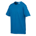 Saphir-Blau - Side - Gildan Kinder SoftStyle T-Shirt