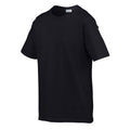 Schwarz - Side - Gildan Kinder SoftStyle T-Shirt