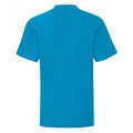 Azurblau - Back - Fruit Of The Loom Jungen Iconic T-Shirt