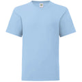 Himmelblau - Front - Fruit Of The Loom Jungen Iconic T-Shirt