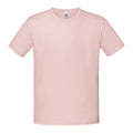 Blassrosa - Front - Fruit Of The Loom Jungen Iconic T-Shirt