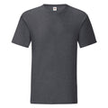 Dunkelgrau meliert - Front - Fruit Of The Loom Herren T-Shirt Iconic