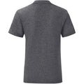 Dunkelgrau meliert - Back - Fruit Of The Loom Herren T-Shirt Iconic