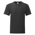 Schwarz - Front - Fruit Of The Loom Herren T-Shirt Iconic