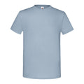 Graublau - Front - Fruit Of The Loom Herren T-Shirt Iconic