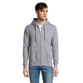 Grau meliert - Back - SOLS Herren Seven Kapuzenjacke - Kapuzen-Sweatshirt mit Reißverschluss