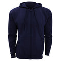 Marineblau - Front - SOLS Herren Seven Kapuzenjacke - Kapuzen-Sweatshirt mit Reißverschluss