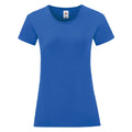 Köingsblau - Front - Fruit Of The Loom Damen T-Shirt Iconic, kurzärmlig