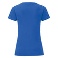 Köingsblau - Back - Fruit Of The Loom Damen T-Shirt Iconic, kurzärmlig