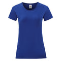 Kobaltblau - Front - Fruit Of The Loom Damen T-Shirt Iconic, kurzärmlig