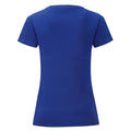 Kobaltblau - Back - Fruit Of The Loom Damen T-Shirt Iconic, kurzärmlig