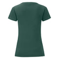 Tannengrün - Back - Fruit Of The Loom Damen T-Shirt Iconic, kurzärmlig