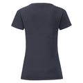 Navy dunkel - Back - Fruit Of The Loom Damen T-Shirt Iconic, kurzärmlig