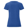 Königsblau meliert - Back - Fruit Of The Loom Damen T-Shirt Iconic, kurzärmlig