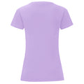 Sanfter Lavendel - Back - Fruit Of The Loom Damen T-Shirt Iconic, kurzärmlig