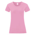 Blassrosa - Front - Fruit Of The Loom Damen T-Shirt Iconic, kurzärmlig