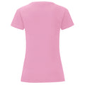 Blassrosa - Back - Fruit Of The Loom Damen T-Shirt Iconic, kurzärmlig