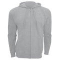 Grau meliert - Front - SOLS Herren Seven Kapuzenjacke - Kapuzen-Sweatshirt mit Reißverschluss