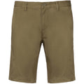 Khaki - Front - Kariban Herren Chino-Bermudashorts