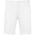 Weiß - Front - Kariban Herren Chino-Bermudashorts