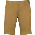 Camel - Front - Kariban Herren Chino-Bermudashorts