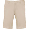 Beige - Front - Kariban Herren Chino-Bermudashorts