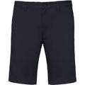 Dunkles Marineblau - Front - Kariban Herren Chino-Bermudashorts