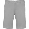 Hellgrau - Front - Kariban Herren Chino-Bermudashorts