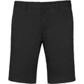 Schwarz - Front - Kariban Herren Chino-Bermudashorts