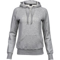 Grau meliert - Front - Tee Jays - Sweatshirt mit Kapuze für Damen Raglanärmel