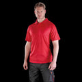 Rot - Back - Spiro Unisex Erwachsene Impact Performance Aircool Polo Shirt